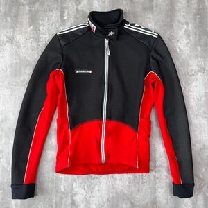 Assos airJack 851 Cycling Jacket Mens Small Red Black Winter Softshell Bike